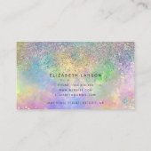 Iriserende glitter opale achtergrond visitekaartje (Achterkant)