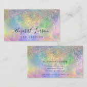 Iriserende glitter opale achtergrond visitekaartje (Voorkant / Achterkant)