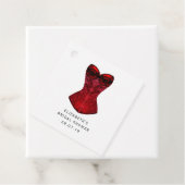 Iriserende Gotische Crimson Rode Heks Bedankjes Labels (In situ)