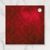 Iriserende Gotische Crimson Rode Heks Bedankjes Labels (Achterkant)