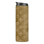 Iriserende gouden damast thermosbeker (Geroteerd rechts)