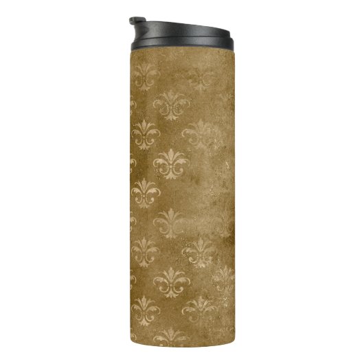 Iriserende gouden damast thermosbeker (Geroteerd rechts)