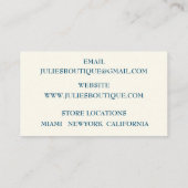 iriserende gouden kleding boetiek zending visitekaartje (Achterkant)