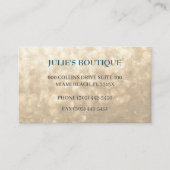 iriserende gouden kleding boetiek zending visitekaartje (Voorkant)