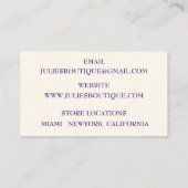 iriserende gouden kleding boetiek zending visitekaartje (Achterkant)