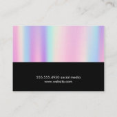 Iriserende gradiënt | Monogram Visitekaartje (Achterkant)