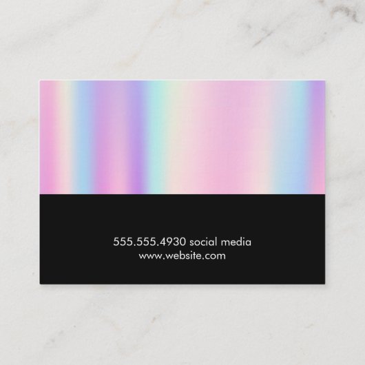Iriserende gradiënt | Monogram Visitekaartje (Achterkant)