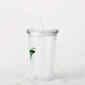 Iriserende Groene Vlinder Acryl Drinkbeker (Links)