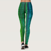 Iriserende groene weefgetouwen Leggings (Achterkant)