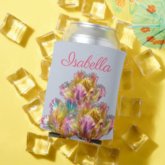 Iriserende holografische gescheurde tulp blikjeskoeler (Insitu Zomer)