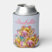 Iriserende holografische gescheurde tulp blikjeskoeler (Blikje Voorkant)