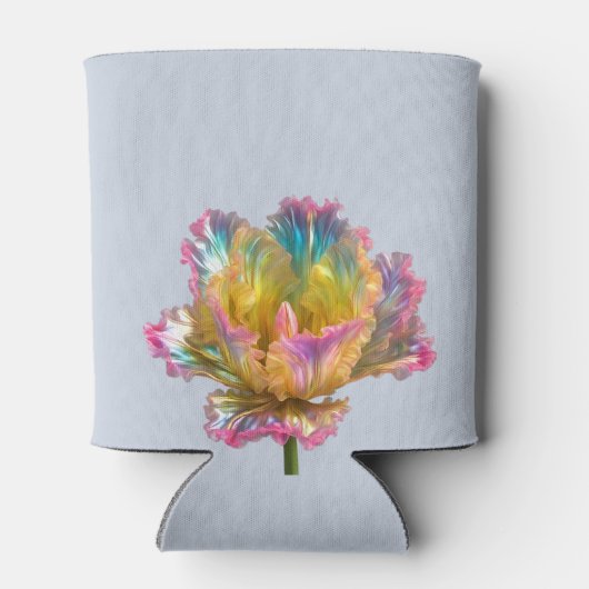 Iriserende holografische gescheurde tulp blikjeskoeler (Achterkant)