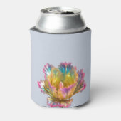 Iriserende holografische gescheurde tulp blikjeskoeler (Blikje Achterkant)