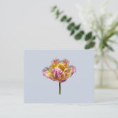 Iriserende holografische gescheurde tulp briefkaart (Staand voorkant)