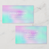 iriserende holografische gradiënt visitekaartje (Voorkant / Achterkant)