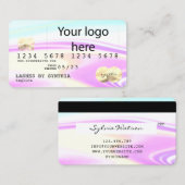 iriserende holografische moderne credit Kaart logo Visitekaartje (Voorkant / Achterkant)