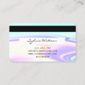 iriserende holografische moderne credit Kaart Visitekaartje (Achterkant)