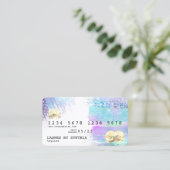 iriserende holografische moderne credit Kaart Visitekaartje (Staand voorkant)