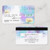 iriserende holografische moderne credit Kaart Visitekaartje (Voorkant / Achterkant)