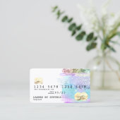 iriserende holografische moderne credit Kaart Visitekaartje (Staand voorkant)