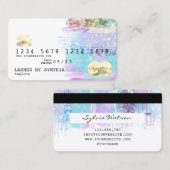 iriserende holografische moderne credit Kaart Visitekaartje (Voorkant / Achterkant)