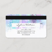 iriserende holografische moderne credit Kaart Visitekaartje (Achterkant)