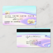 iriserende holografische moderne credit Kaart Visitekaartje (Voorkant / Achterkant)