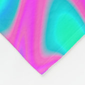 Iriserende Holografische: Neon gemarmerde textuur Fleece Deken (Hoek)