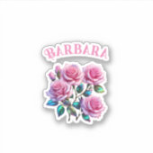 Iriserende holografische Rozen op stengels Sticker (Voorkant)