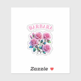 Iriserende holografische Rozen op stengels Sticker