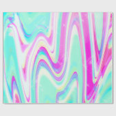 Iriserende holografische vloeibare werveling cadeaupapier (Vlak)