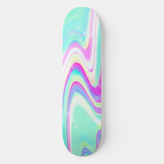 Iriserende holografische vloeibare werveling persoonlijk skateboard (Voorkant)