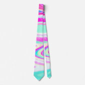 Iriserende holografische vloeibare werveling stropdas (Voorkant)