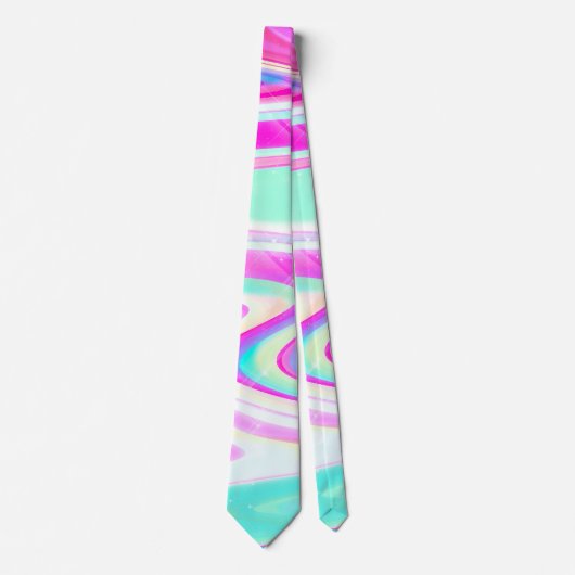 Iriserende holografische vloeibare werveling stropdas (Voorkant)