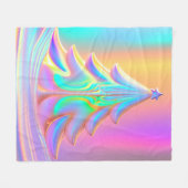 iriserende kerstboom fleece deken (Voorkant (Horizontaal))