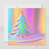 iriserende kerstboom kaart (Voorkant)