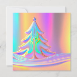 iriserende kerstboom kaart