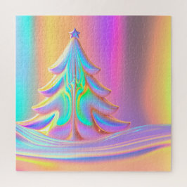 iriserende kerstboom legpuzzel