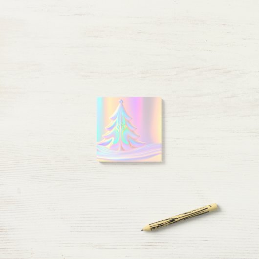 iriserende kerstboom post-it® notes (Op bureau)