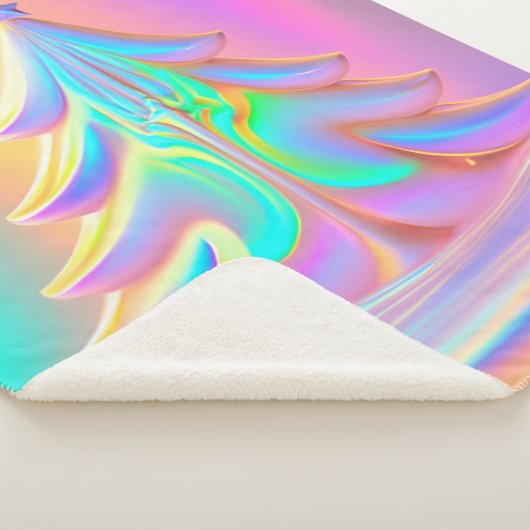 iriserende kerstboom sherpa deken (3/4)