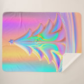 iriserende kerstboom sherpa deken (Voorkant (horizontaal))