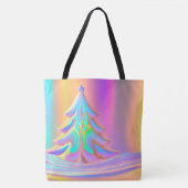 iriserende kerstboom tote bag (Voorkant)