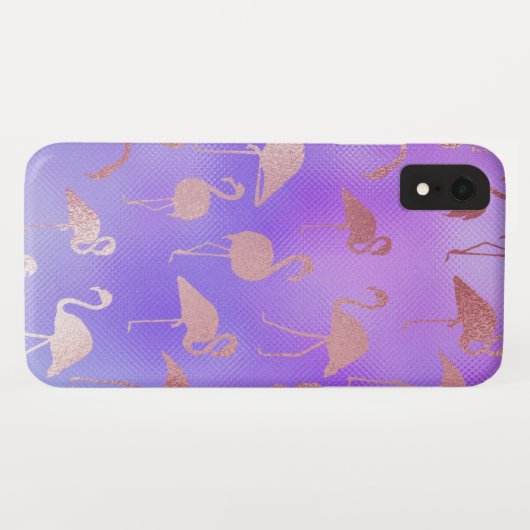 Iriserende Kleuren met Roos Goud Flamingo patroon Case-Mate iPhone Case (Achterkant (horizontaal))