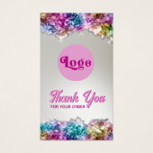 Iriserende kristallen bijsluiter visitekaartje (Voorkant)