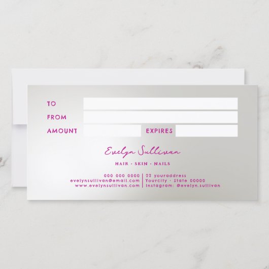 Iriserende kristallen cadeaubon (Achterkant)