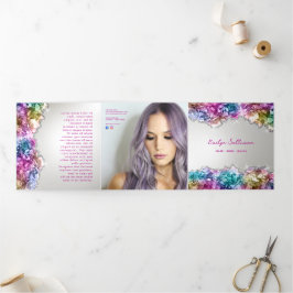 Iriserende kristallen drievoudige brochure drieluik kaart