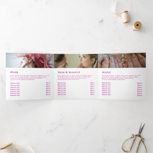 Iriserende kristallen drievoudige brochure drieluik kaart (Binnen)