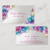 Iriserende kristallen faux folie visitekaartje (Voorkant / Achterkant)