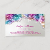 Iriserende kristallen faux folie visitekaartje (Achterkant)