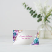 Iriserende kristallen faux folie visitekaartje (Staand voorkant)